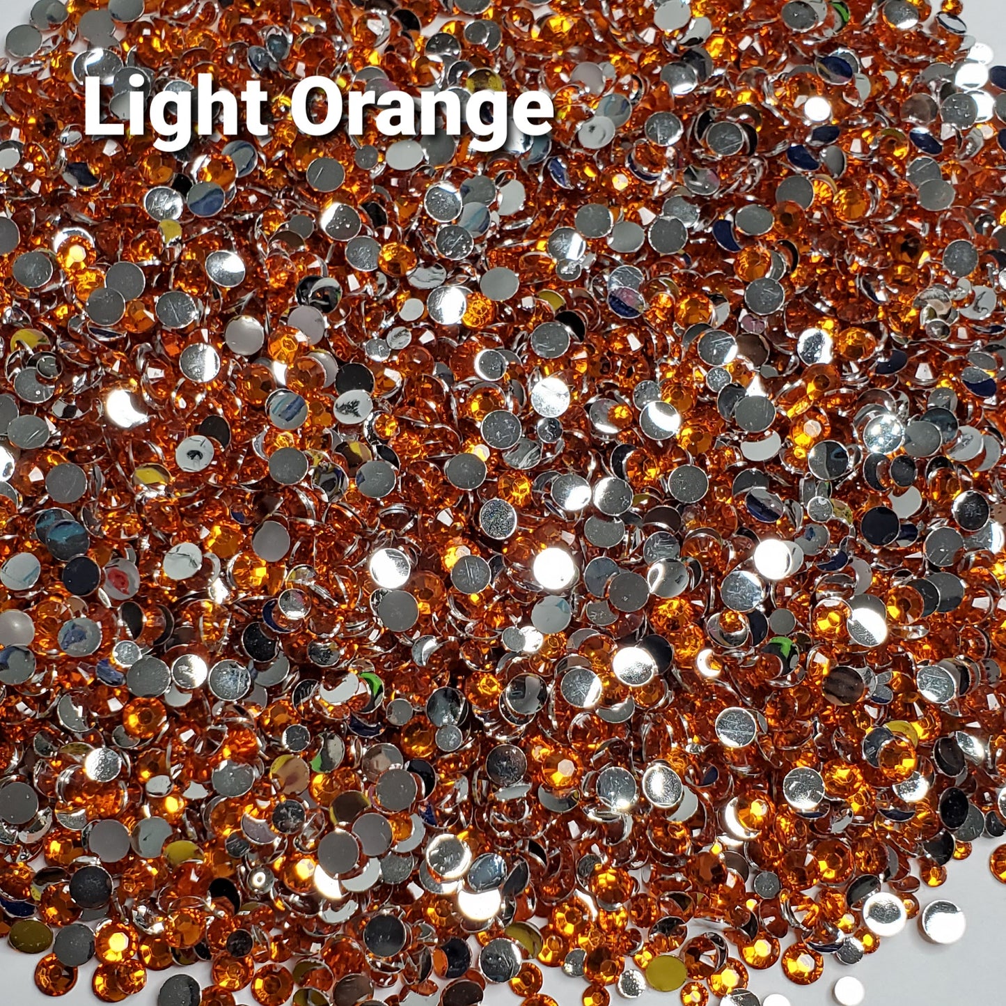 Light Orange Rhinestones 2mm - 6mm You pick Size