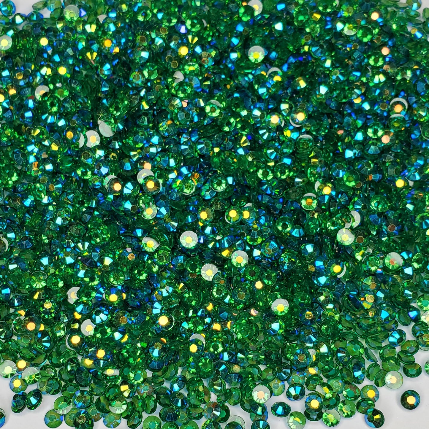 Transparent Green Rhinestones Jellies 2mm - 6mm You pick Size