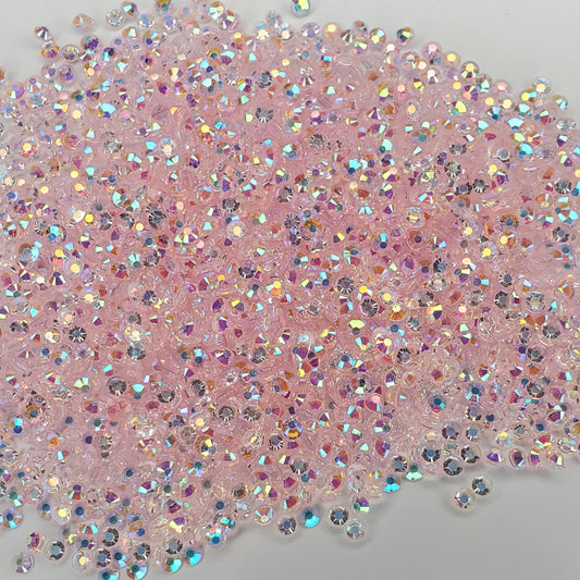 Transparent Baby Pink Rhinestones Jellies 2mm - 6mm You pick Size