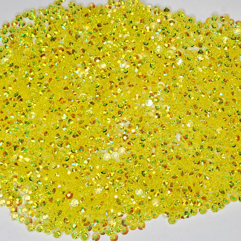 Transparent Yellow Rhinestones Jellies 2mm - 6mm You pick Size