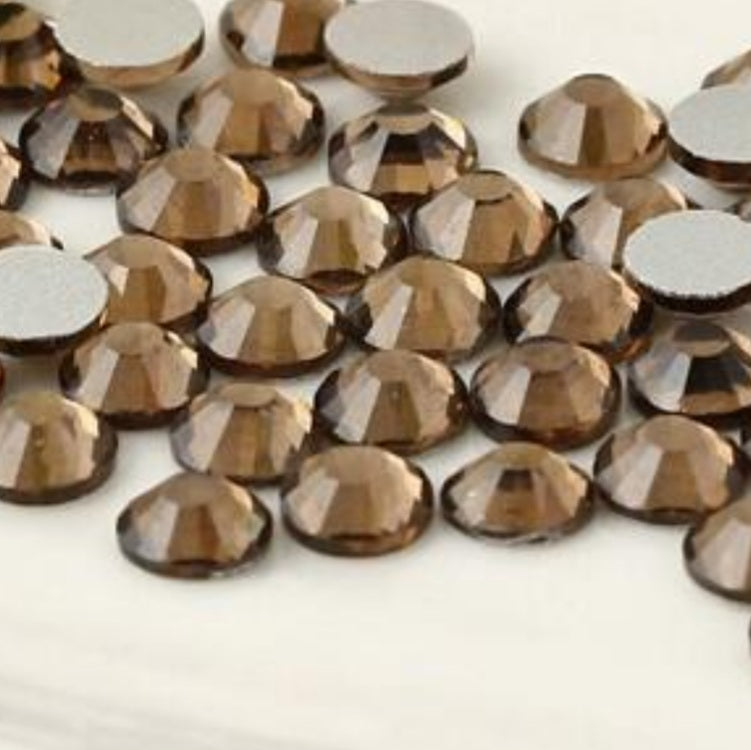 Smoked Topaz Glass Rhinestones