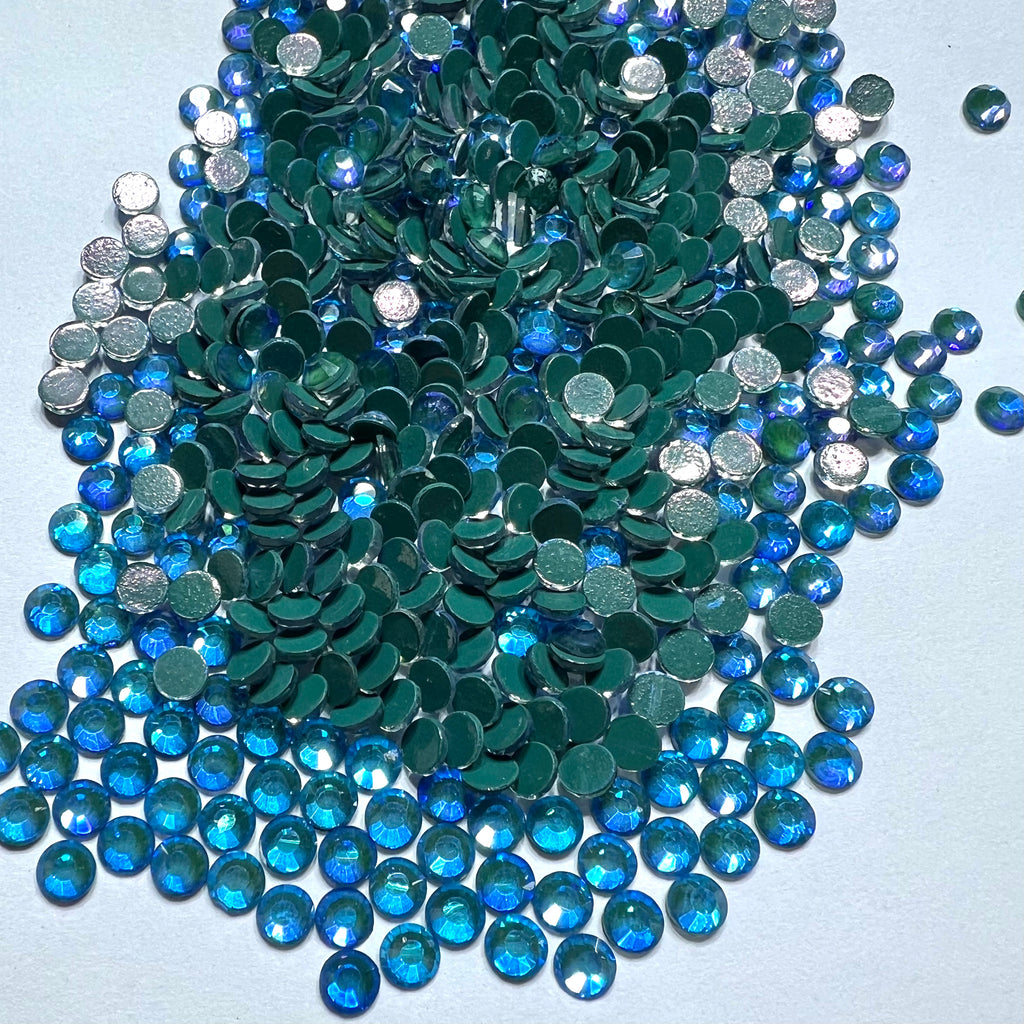 Mocha Ab Turquoise Glass